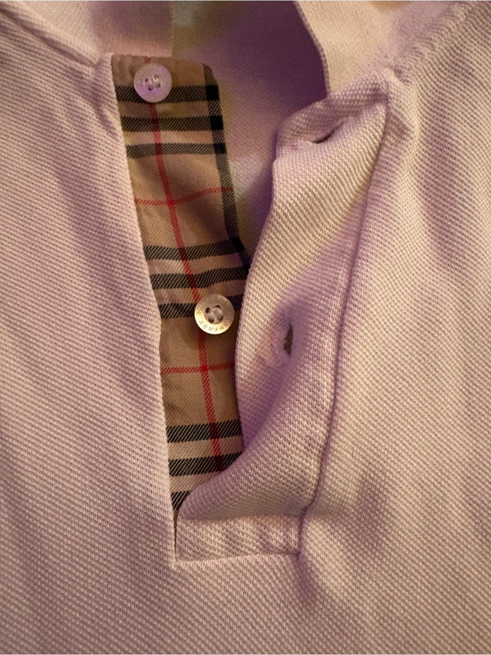 Burberry Brit Polo with Signature Check Trim